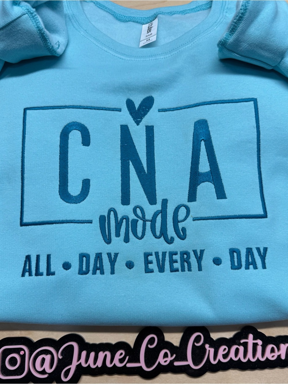 CNA Mode embroidered sweatshirt - Light Blue
